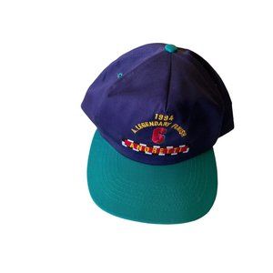 VTG 1994 A Legendary Finish 6 Andretti Hat Flat Bill Snap Back Texaco Racing